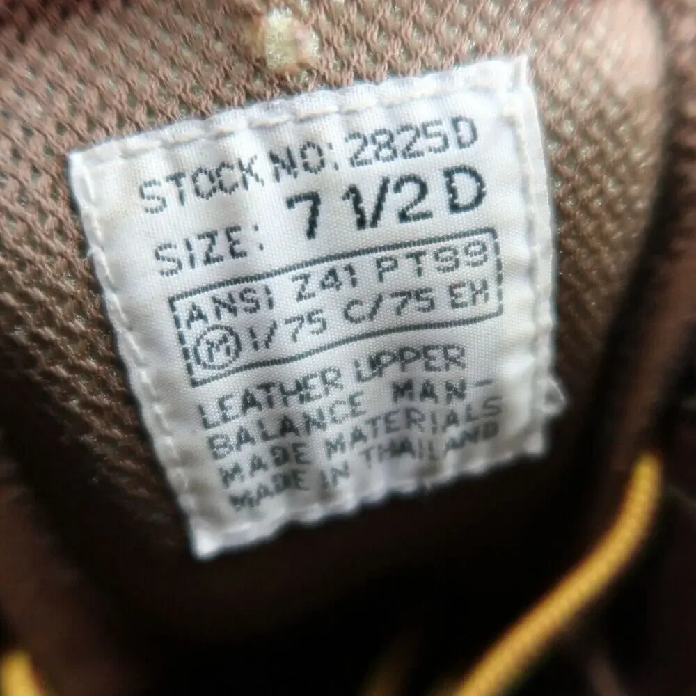 LaCrosse Shoes Mens 7.5 Work Boots Steel Toe Leather Mid Lace Up Slip Resistant